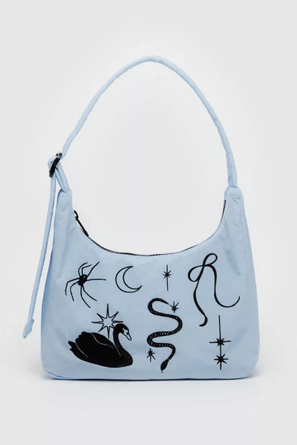 BAGGU Mini Nylon Shoulder Bag - Embroidered Ballet Icons