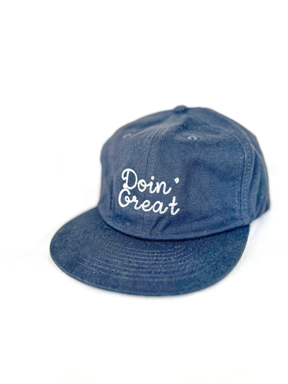 Doin' Great Embroidered Hat-- BLACK