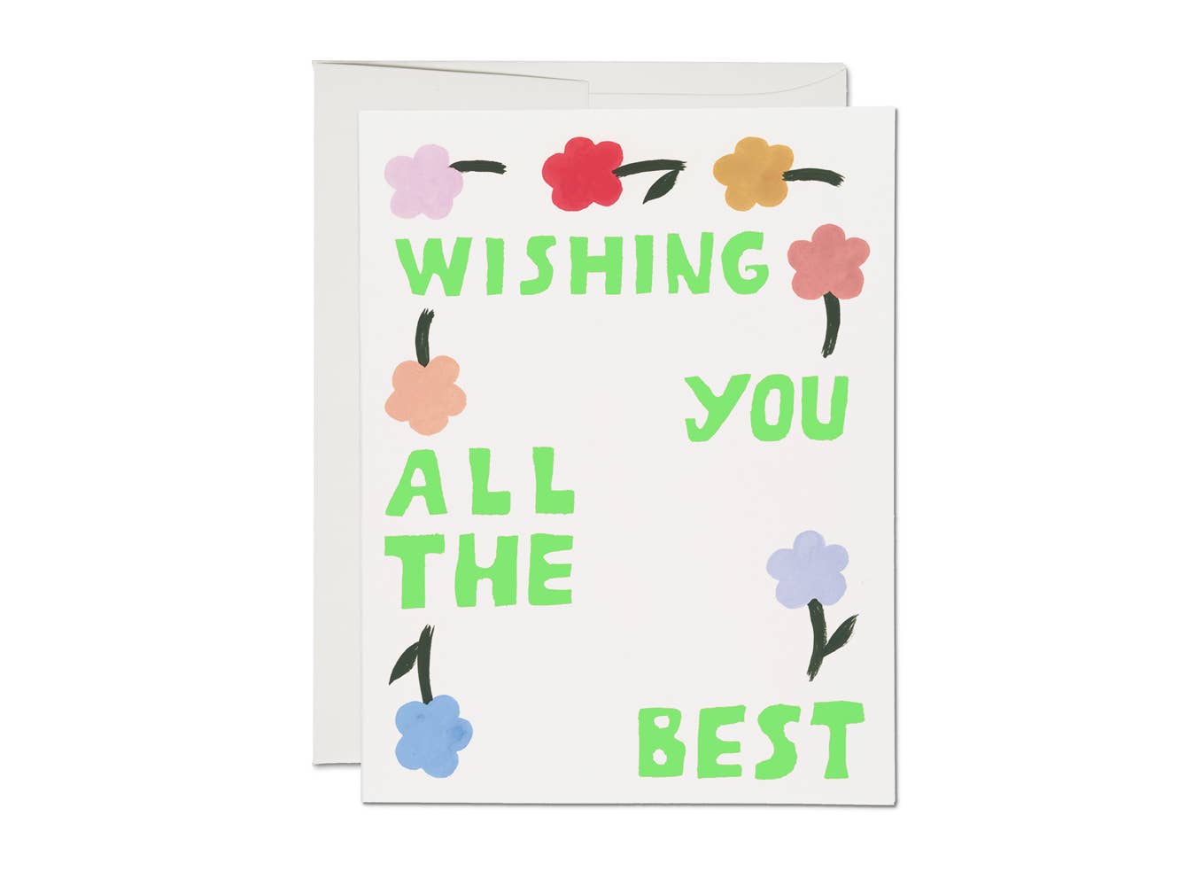 Flipping Flowers encouragement greeting card