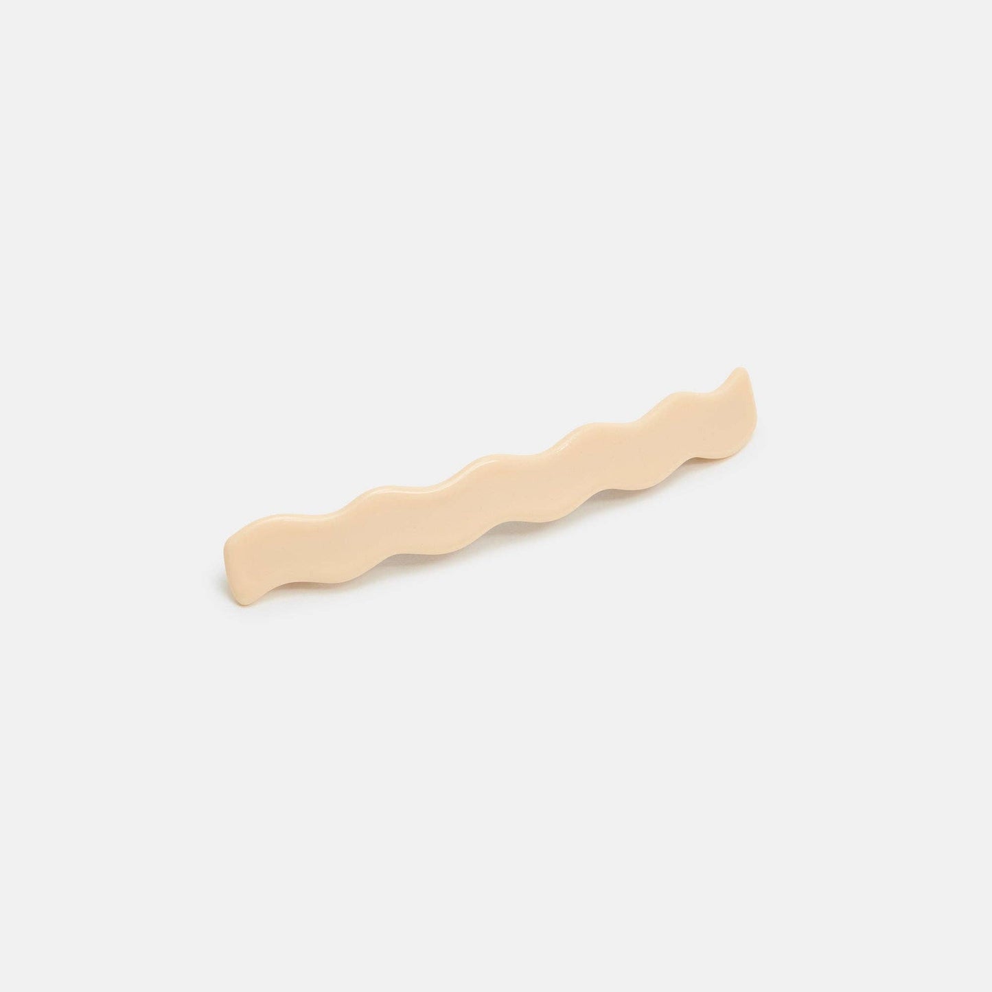 Skinny Wave Barrette in Cream