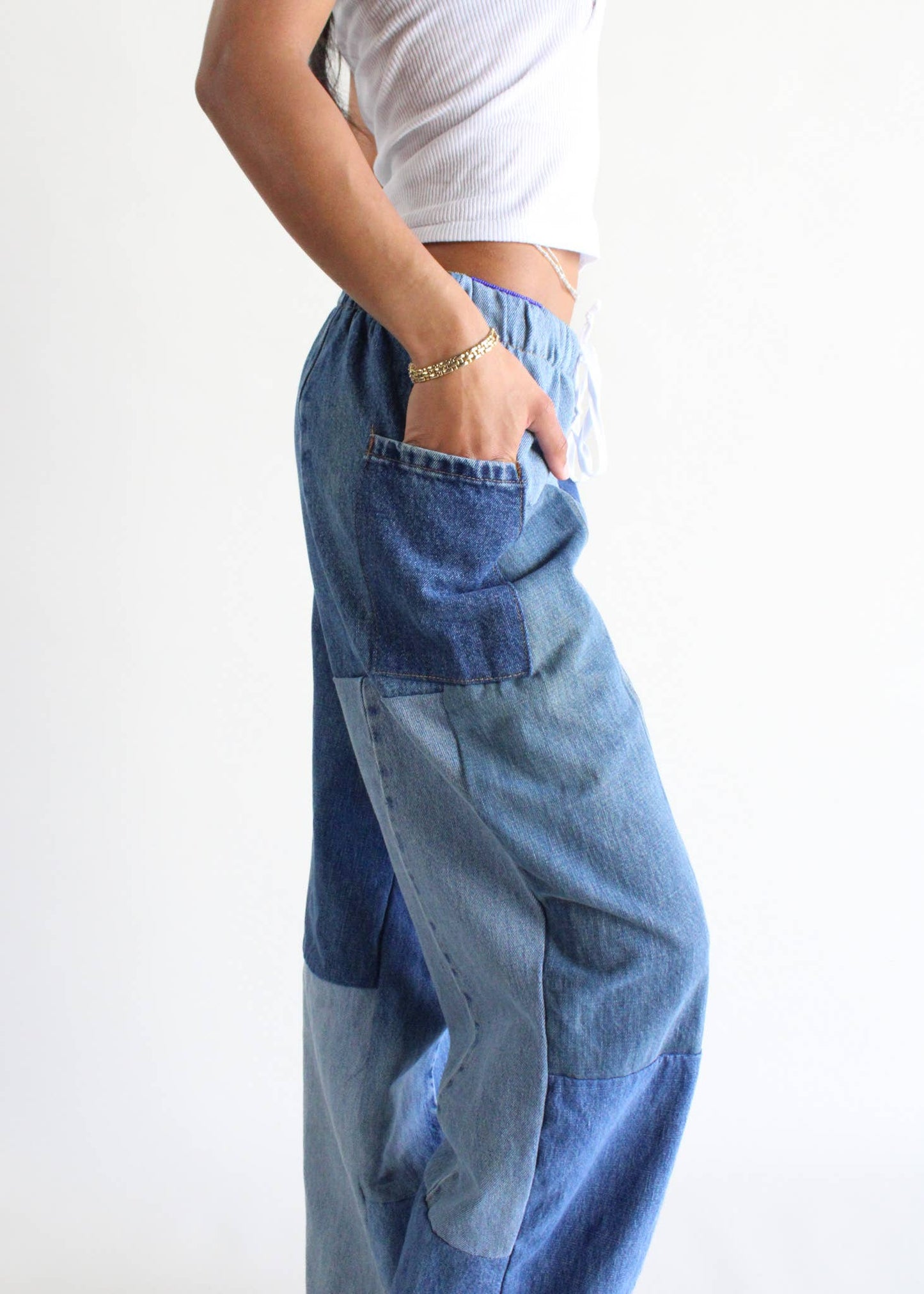 Denim Eco Pants: Blue