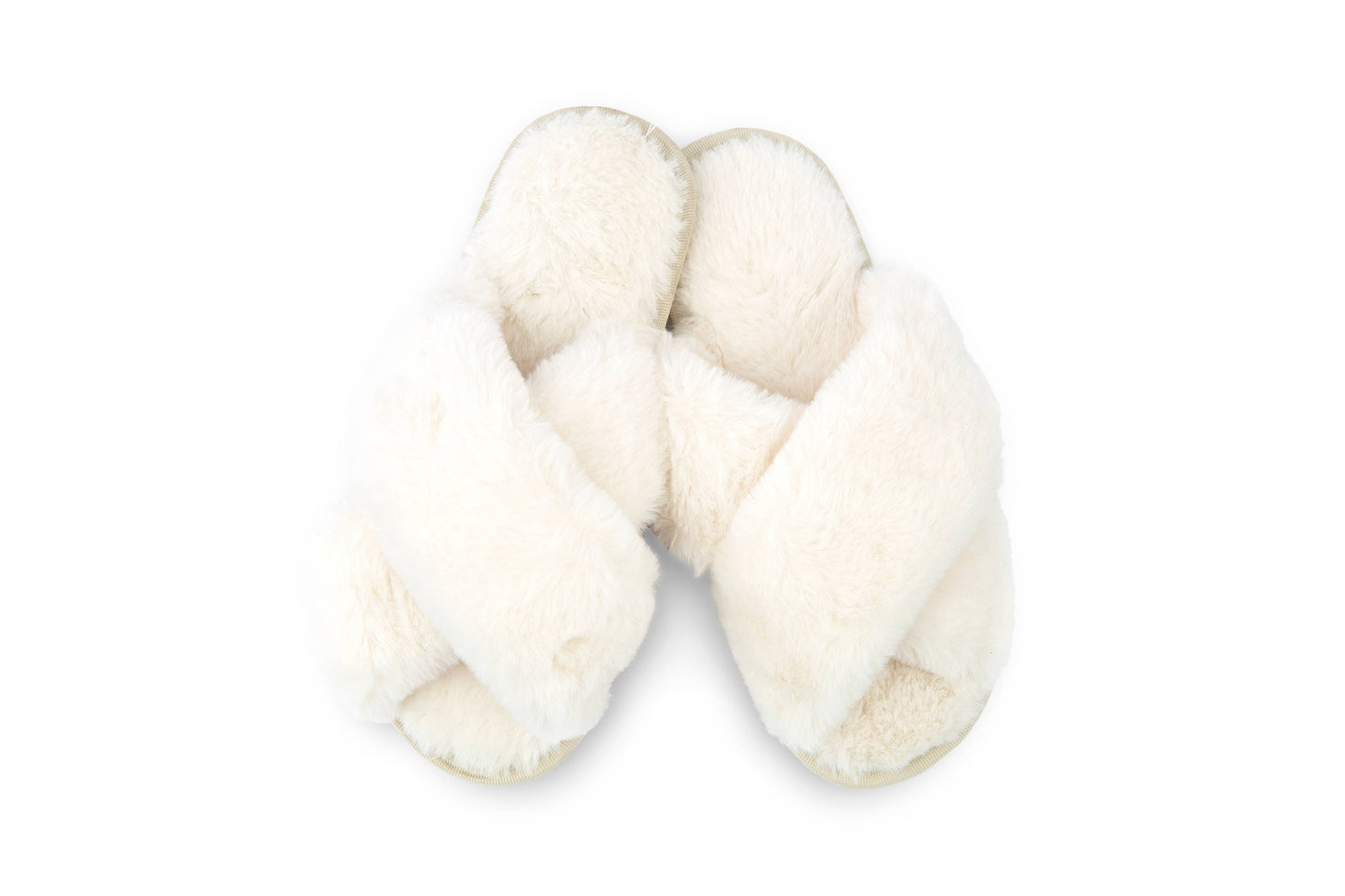 Plush Crossband Slide House Slippers: Pink / Medium