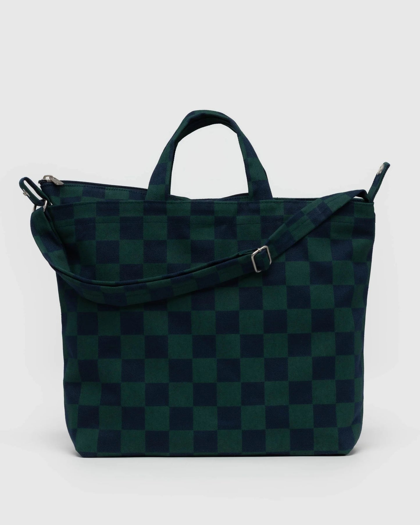 BAGGU Horizonal Duck Bag - Navy Green Check