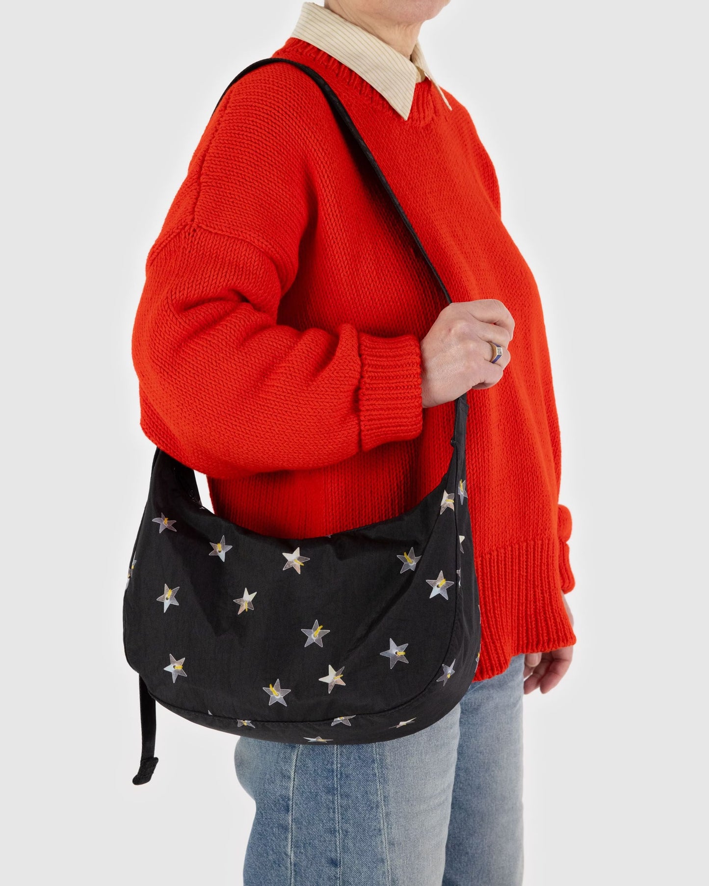 BAGGU Medium Nylon Crescent Bag - Stars