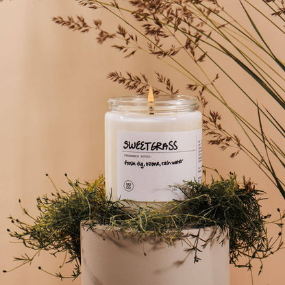 Sweetgrass Soy Candle - 8 oz: With Box