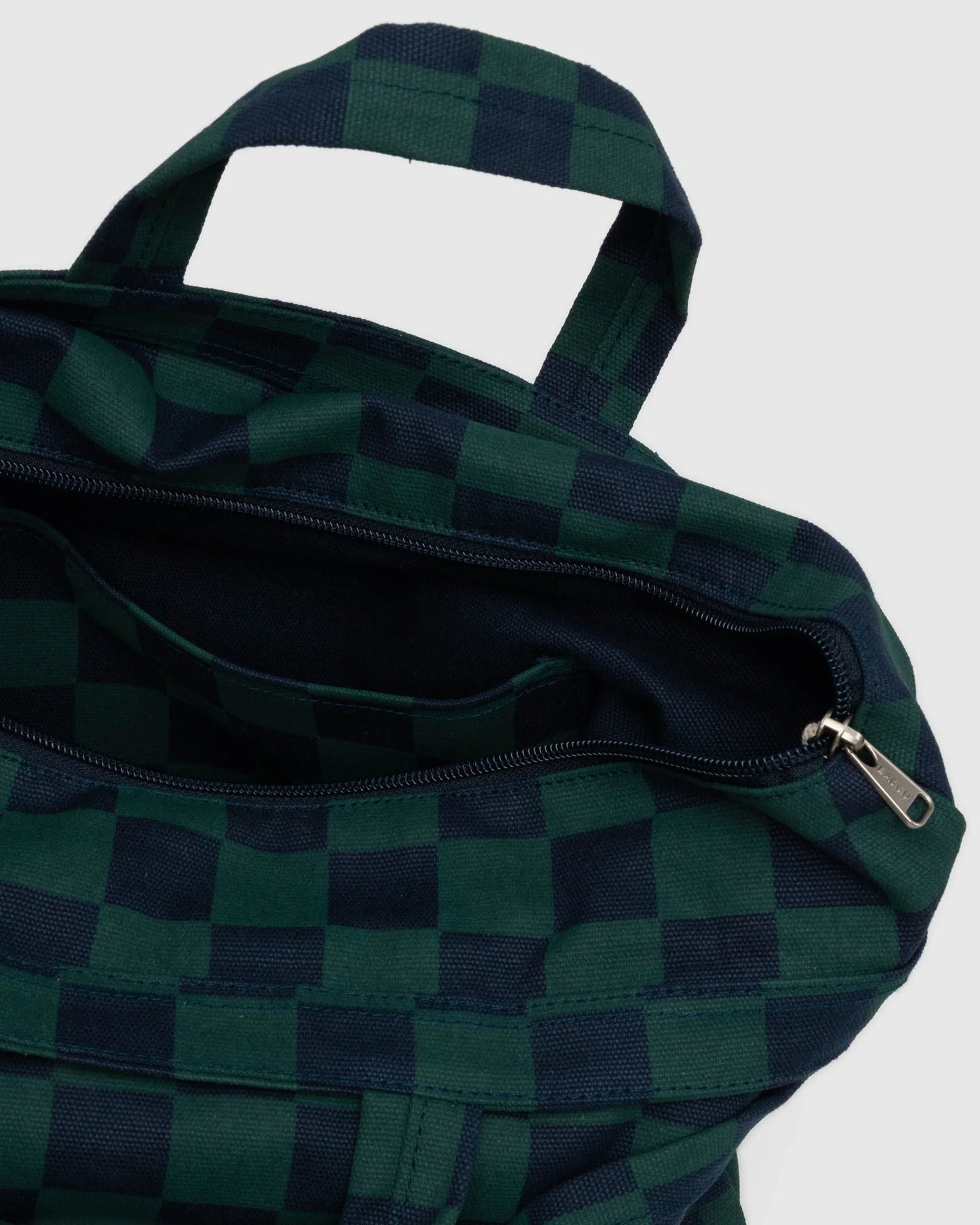 BAGGU Horizonal Duck Bag - Navy Green Check