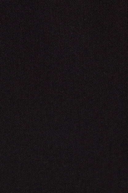 CREPE PANTS WITH TRIM DETAIL: Black / 40