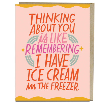 Ice Cream Freezer Love Card