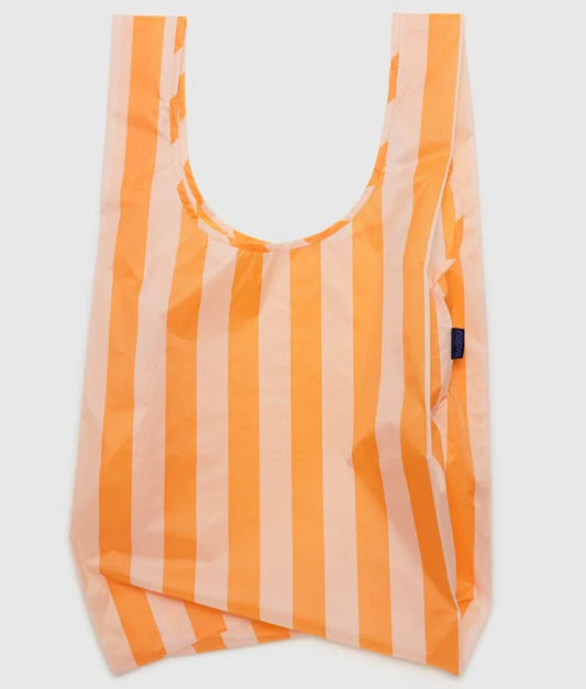 BAGGU Big Reusable Tote - Tangerine Wide Stripe