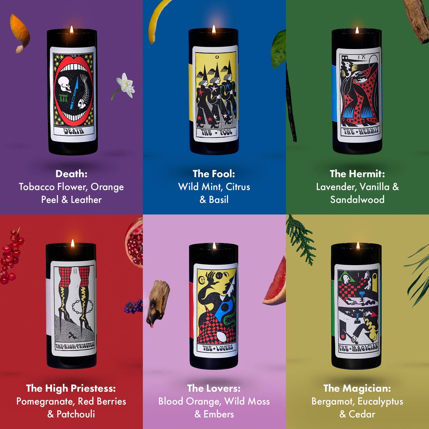 Tarot Mystery Card Candle - 6" Tall & 60 Hr Burn, Surprise