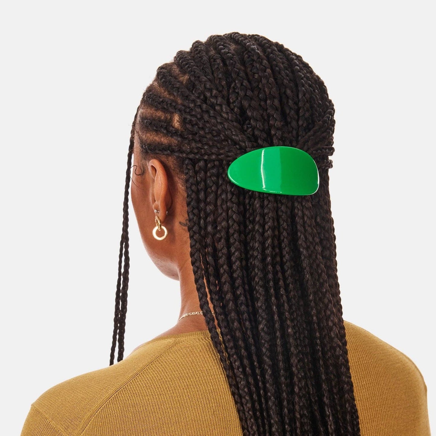 Oval Barrette in Kelly