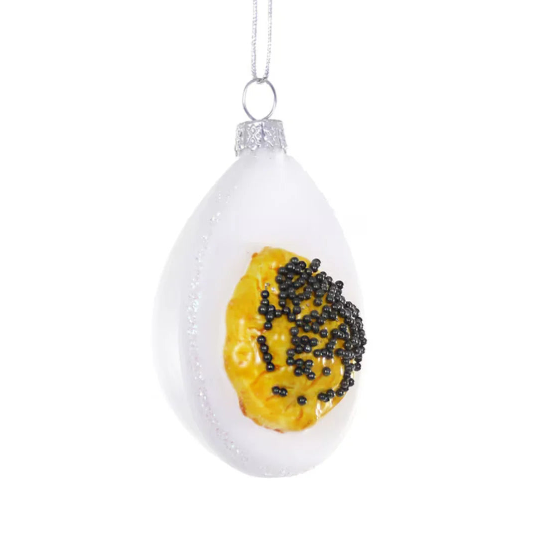 Deviled Egg With Caviar Ornament