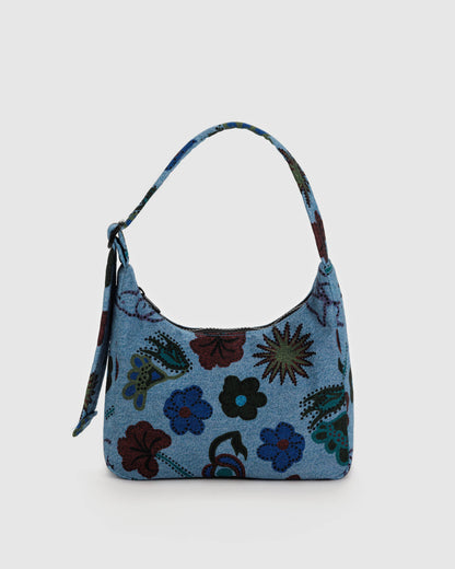 BAGGU Mini Nylon Shoulder Bag - Digital Denim Birds