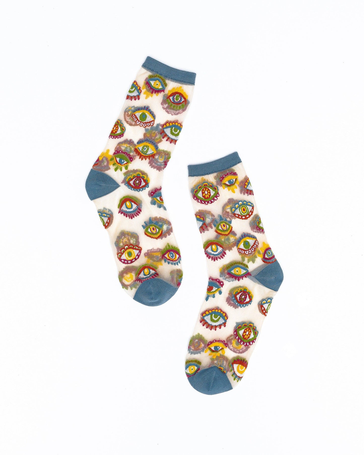 Evil Eye Sheer Crew Sock