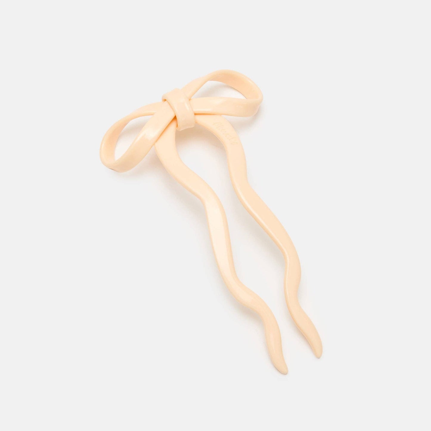 Bow Hairpin in Large Cream