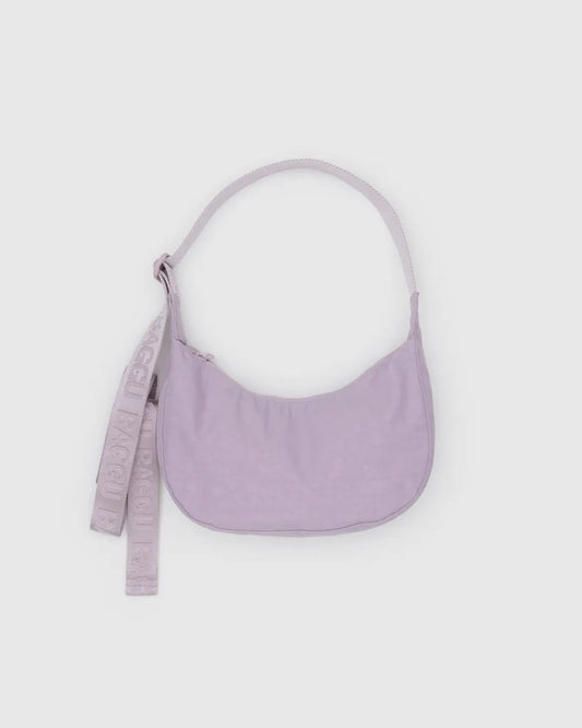 BAGGU Small Nylon Crescent Bag - Dusty Pink