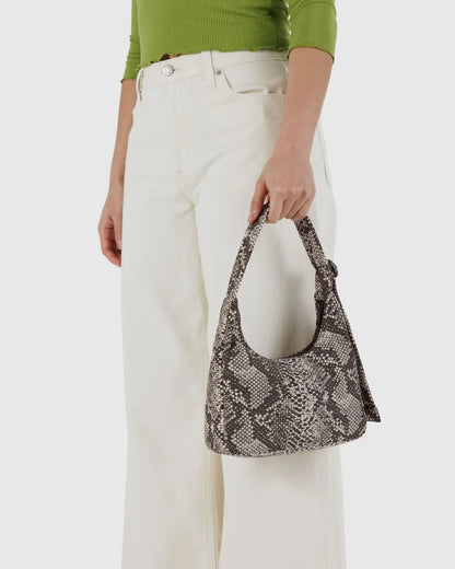 BAGGU Mini Nylon Shoulder Bag - Snakeskin