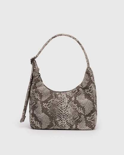 BAGGU Mini Nylon Shoulder Bag - Snakeskin